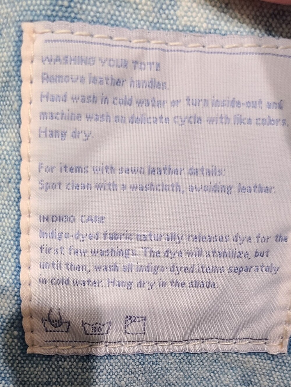 Immodest Cotton Construction Tote In Acid Wash AWESOME! - Picture 6 of 14